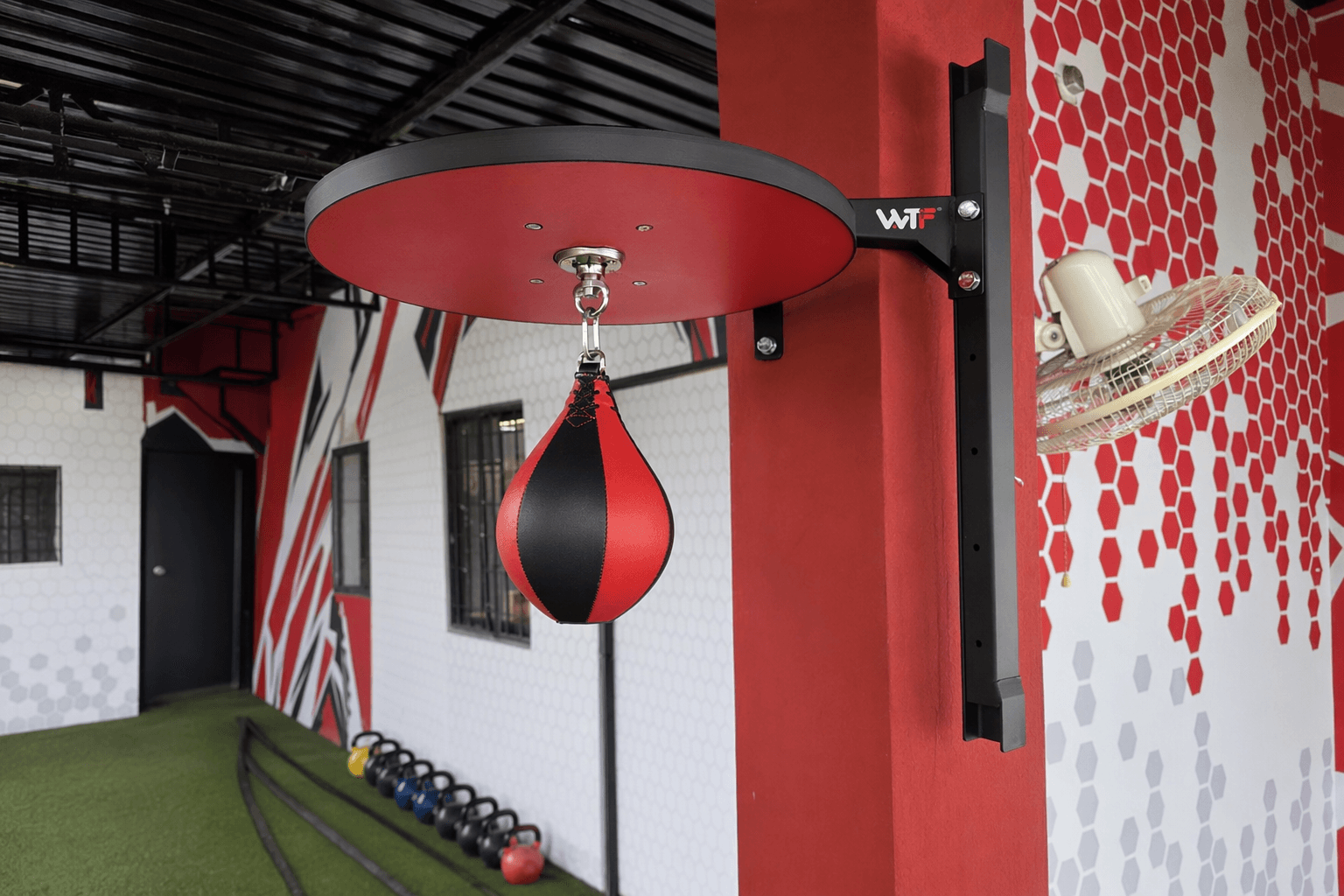 Speed Ball With Stand deployed in a WTF gym