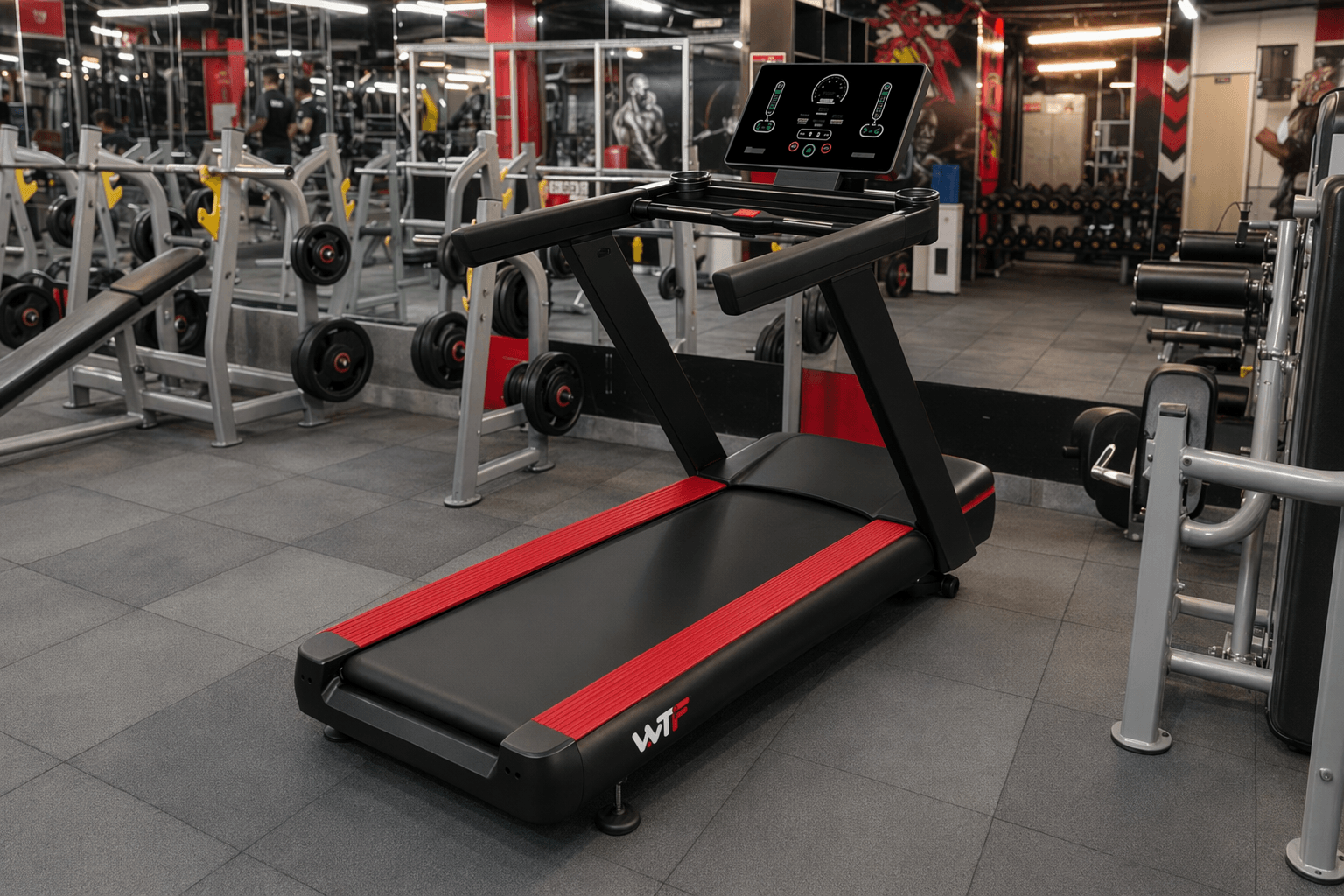 Commercial Motorized Treadmill deployed in a WTF gym