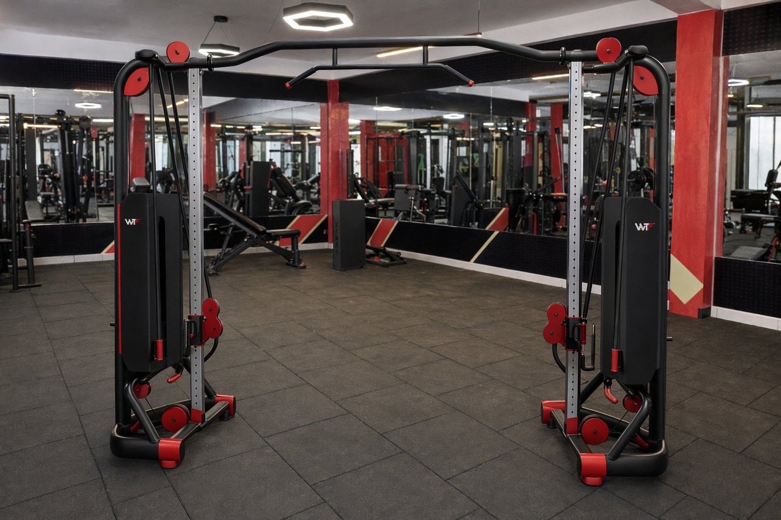 Commercial equipment under real member load inside a WTF gym