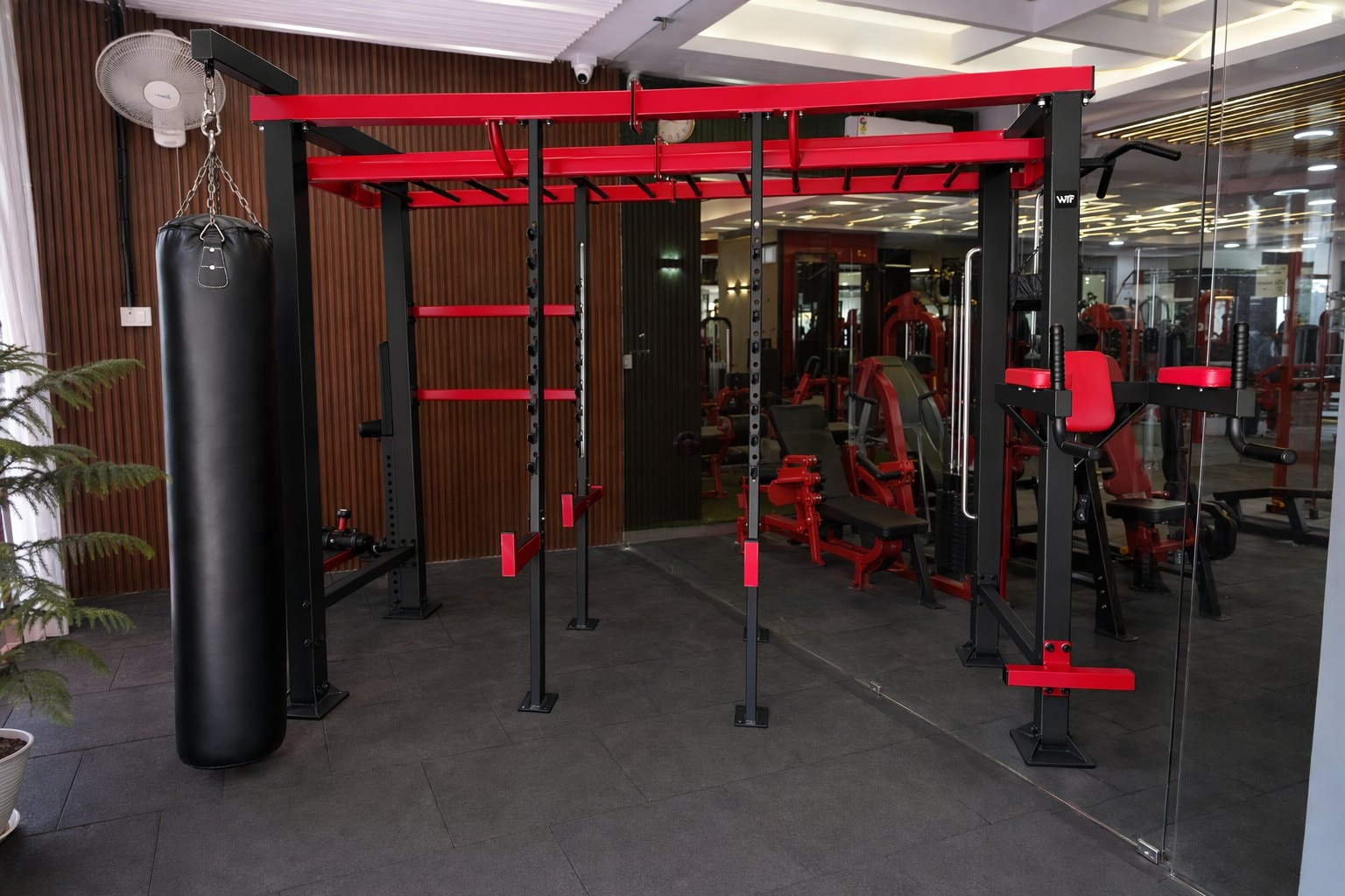 WTF machines on a real gym floor — installation 4