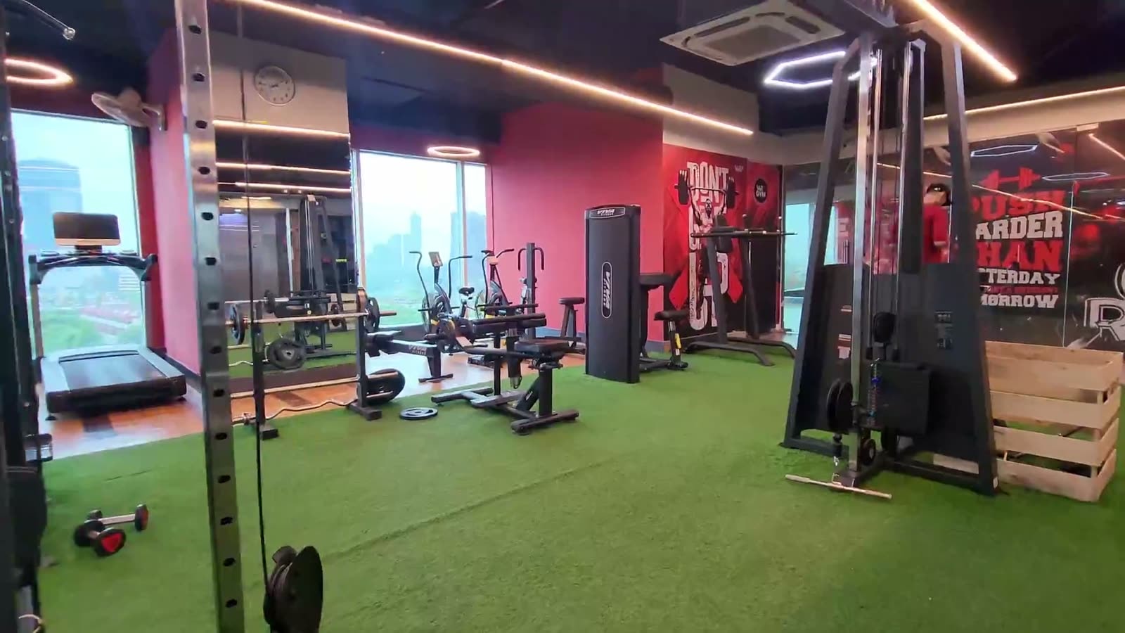 Inside a live WTF gym floor — commercial equipment under member load